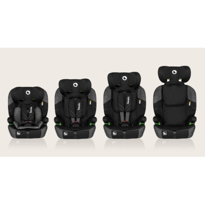 Lionelo - Siège auto LEVI ONE i-Taille 76-150 cm noir/gris
