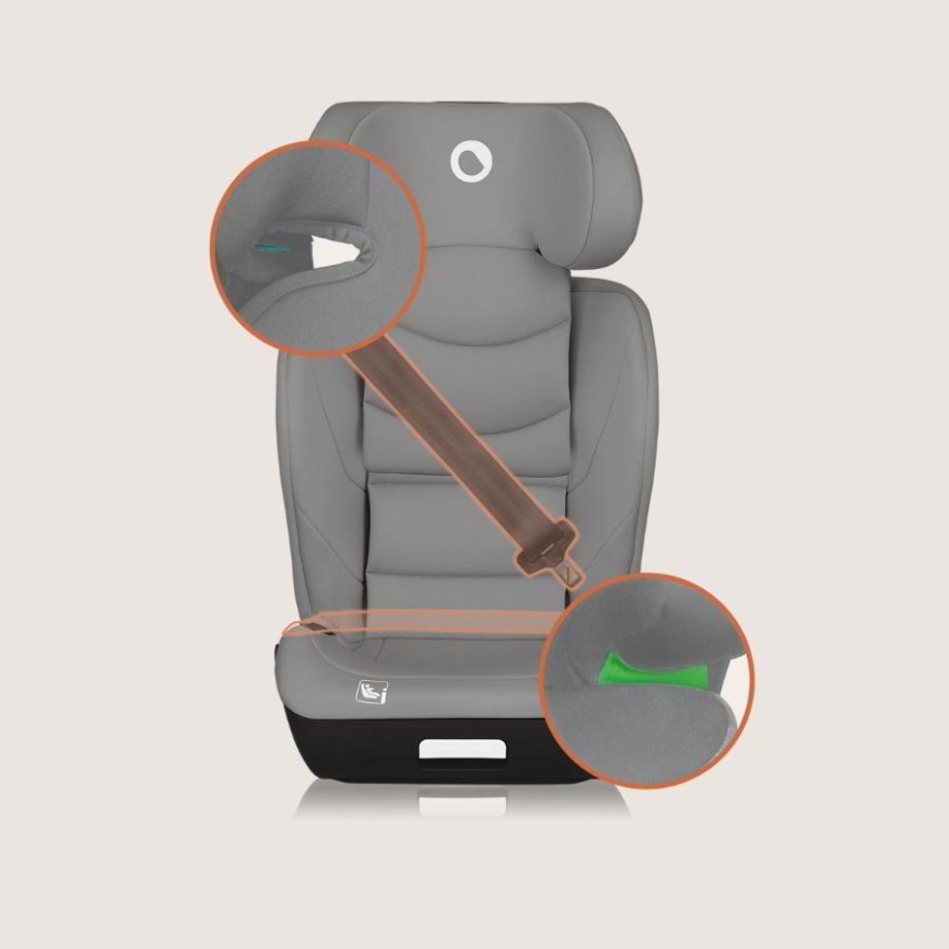 Lionelo - Siège auto NEAL i-Size 100-150 cm Gris béton