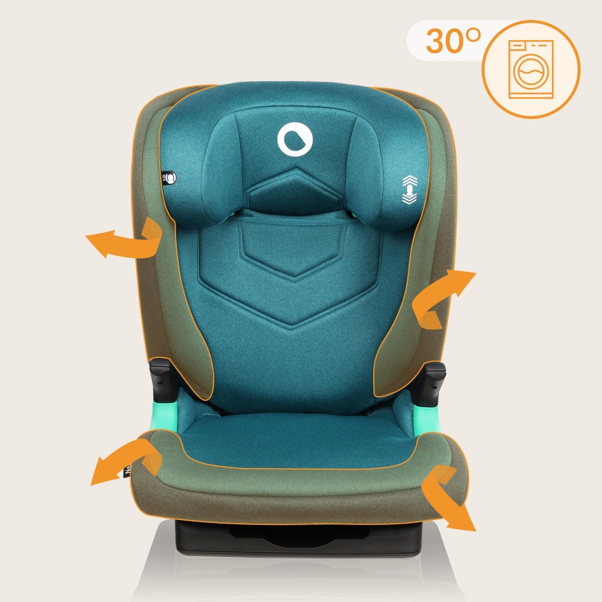 Lionelo - Siège-auto NEAL i-Size 100-150 cm Vert turquoise