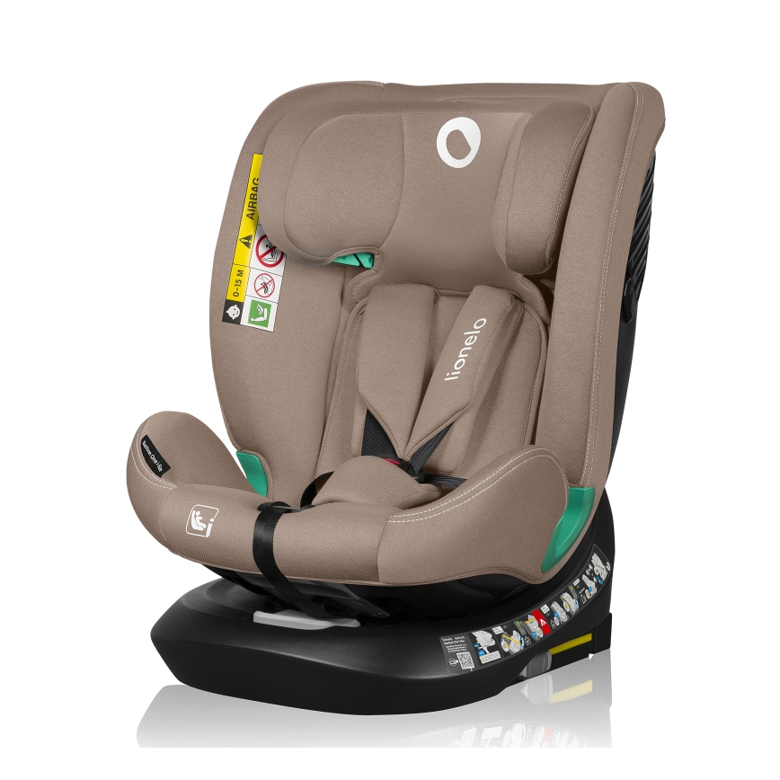 Lionelo - Siège auto pivotant avec base BASTIAAN ONE i-Size 40-150 cm beige sable