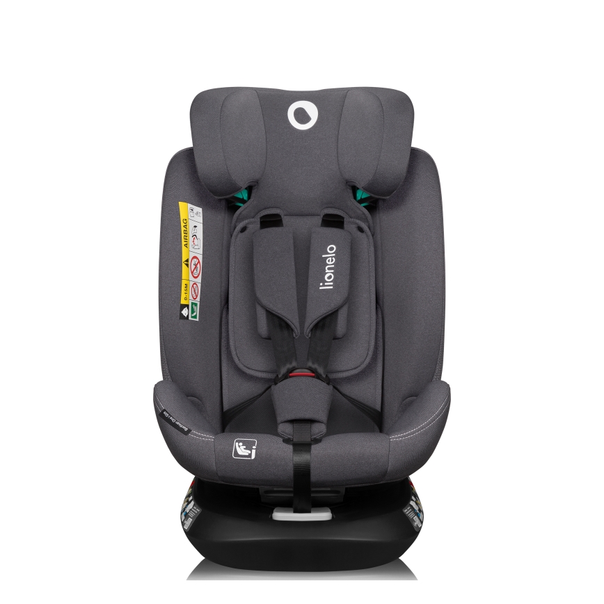 Lionelo - Siège-auto avec base pivotante BASTIAAN ONE i-Size 40-150 cm Gris pierre
