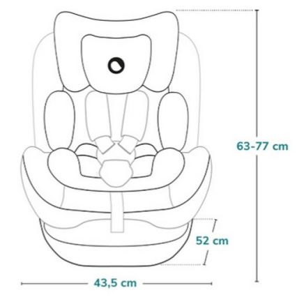 Lionelo - Siège-auto avec base pivotante BASTIAAN ONE i-Size 40-150 cm Gris pierre