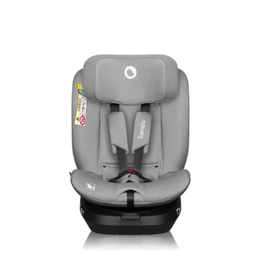 Lionelo - Siège-auto pivotant BRAVE i-Size avec base 40-150 cm Gris Stone