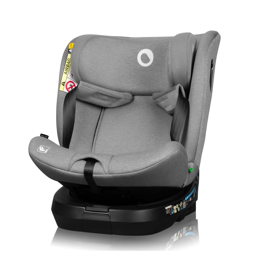 Lionelo - Siège-auto pivotant BRAVE i-Size avec base 40-150 cm Gris Stone