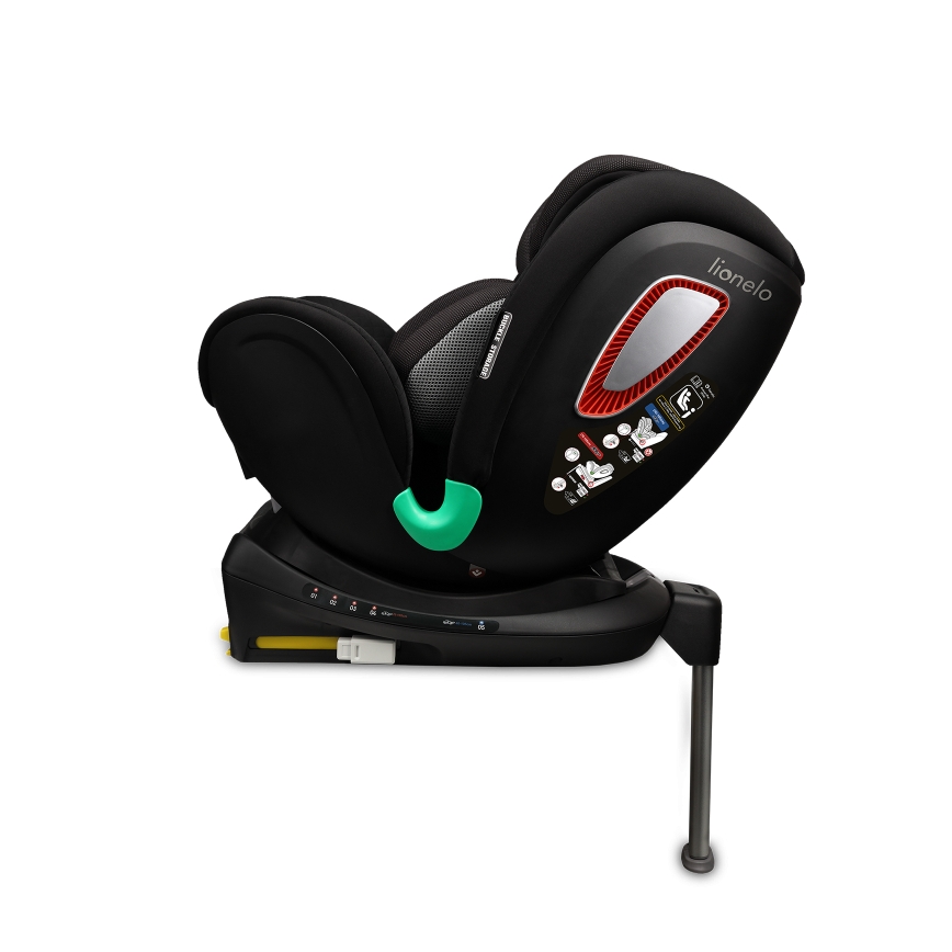 Lionelo - Siège auto pivotant sur base ANTOON PLUS i-Size 40-105 cm Noir Onyx