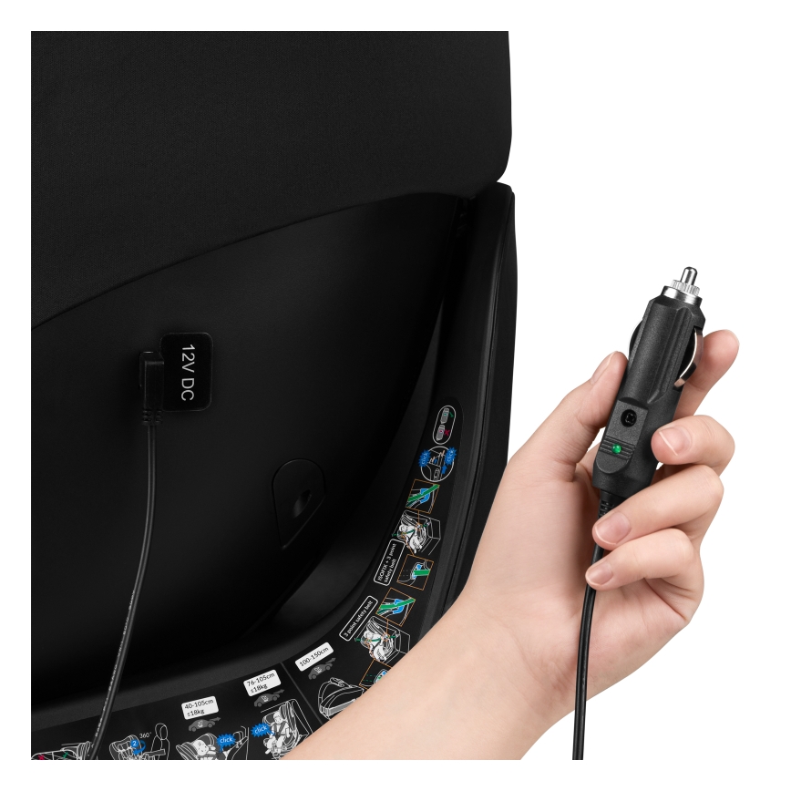 Lionelo - Siège-auto pivotant avec base BRAAM AIR i-Size 40-150 cm Noir Carbone