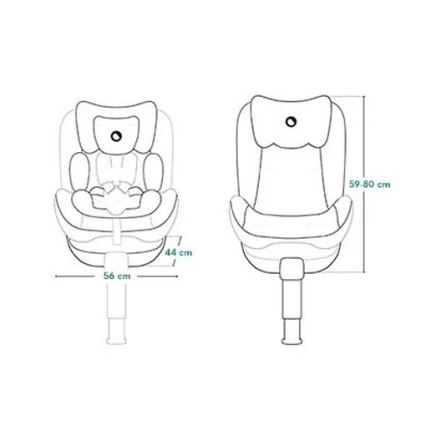 Lionelo - Siège-auto pivotant avec base BRAAM AIR i-Size 40-150 cm Noir Carbone