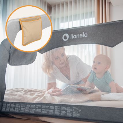 Lionelo - Sponda di sicurezza per letto HANNA Grigio Melange