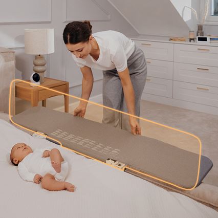 Lionelo - Sponda di sicurezza per letto LORA XL grigio scuro