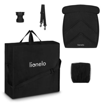 Lionelo - Sport-Kinderwagen CLOE schwarz/blau/gold