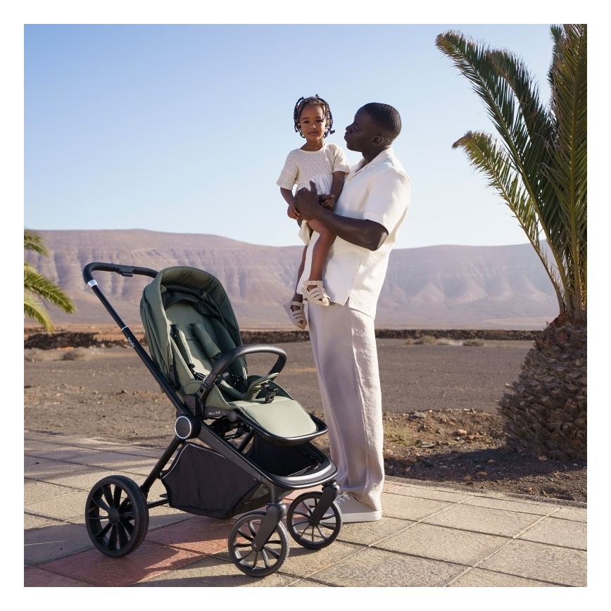 Lionelo - Sportkinderwagen MIKA PLUS Olivgrün