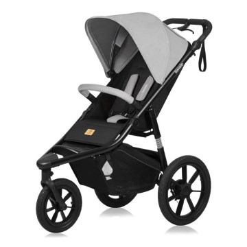 Lionelo - Sportlicher Kinderwagen AZURA schwarz/grau