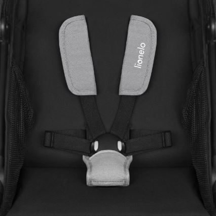 Lionelo - Sportlicher Kinderwagen AZURA schwarz/grau