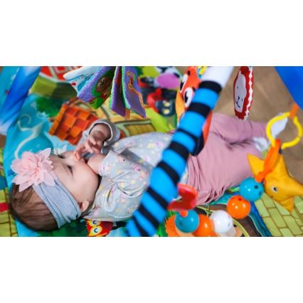 Lionelo - Tappeto da gioco per bambini con casetta AGNES PLUS