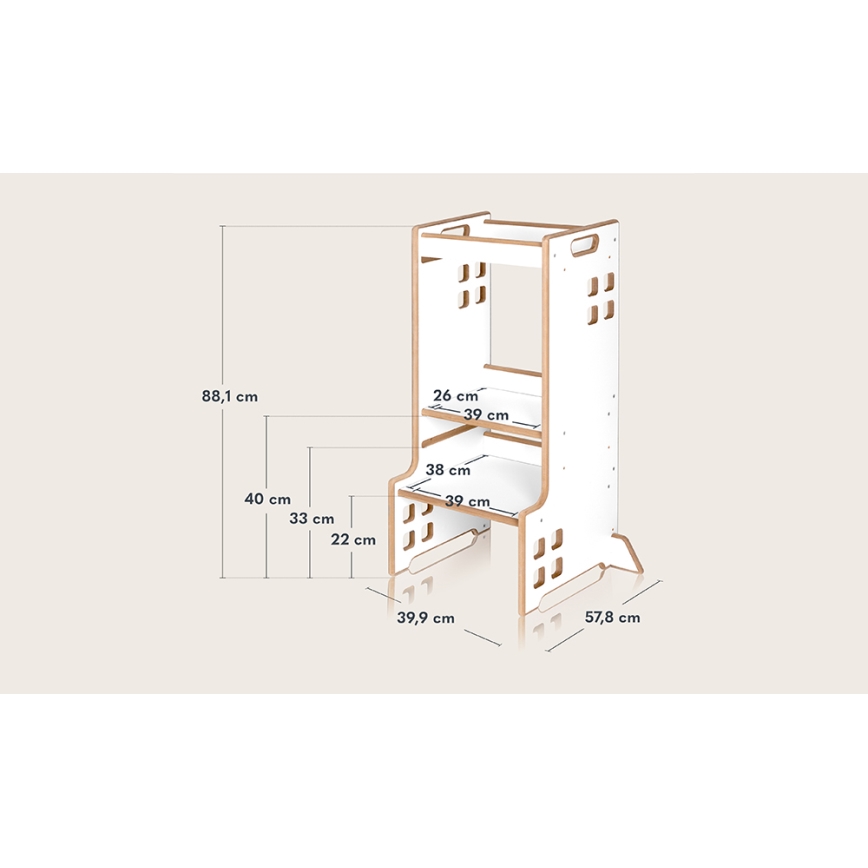 Lionelo - Torre d'apprendimento CASS White