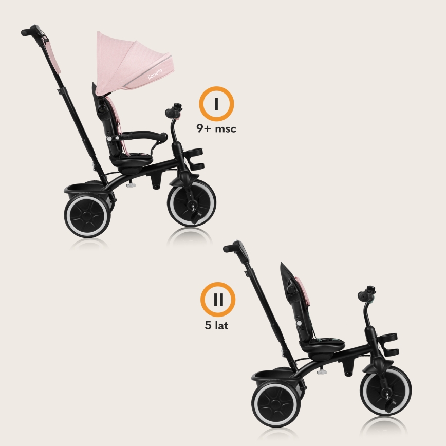 Lionelo - Triciclo per bambini BERRY Rosa