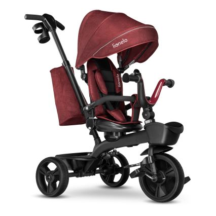 Lionelo - Triciclo per bambini KORI Rosso borgogna