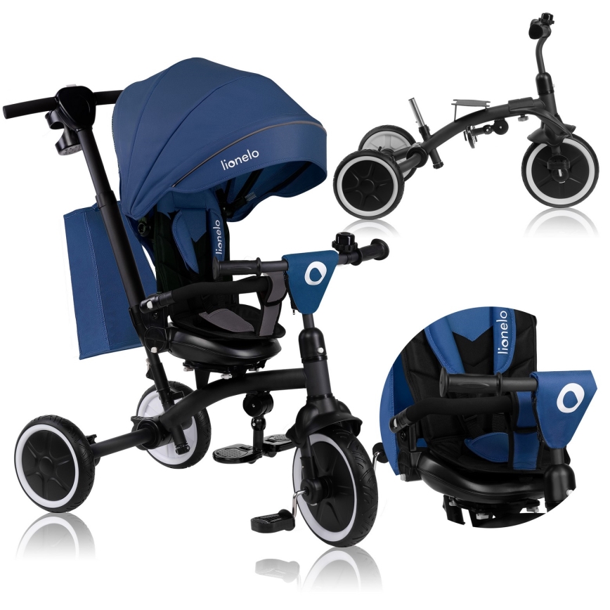 Lionelo - Triciclo per bambini TRIS PLUS Blu Denim