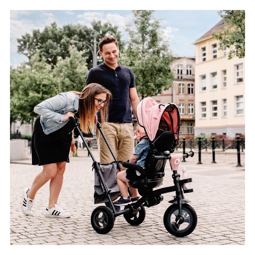 Lionelo - Triciclo per bambini TRIS rosa/grigio