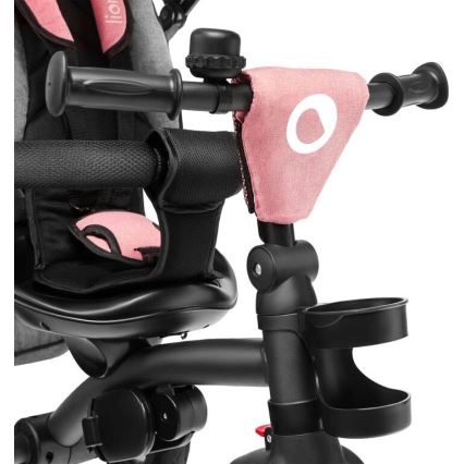 Lionelo - Triciclo per bambini TRIS rosa/grigio