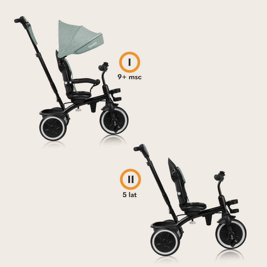 Lionelo - Tricycle pour enfant BERRY Vert Forêt