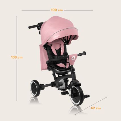 Lionelo - Tricycle pour enfant TRIS PLUS Rose