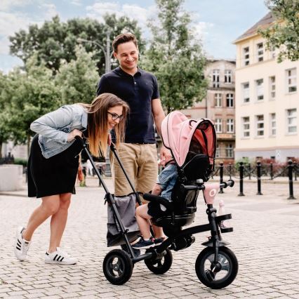 Lionelo - Tricycle pour enfant TRIS rose/gris
