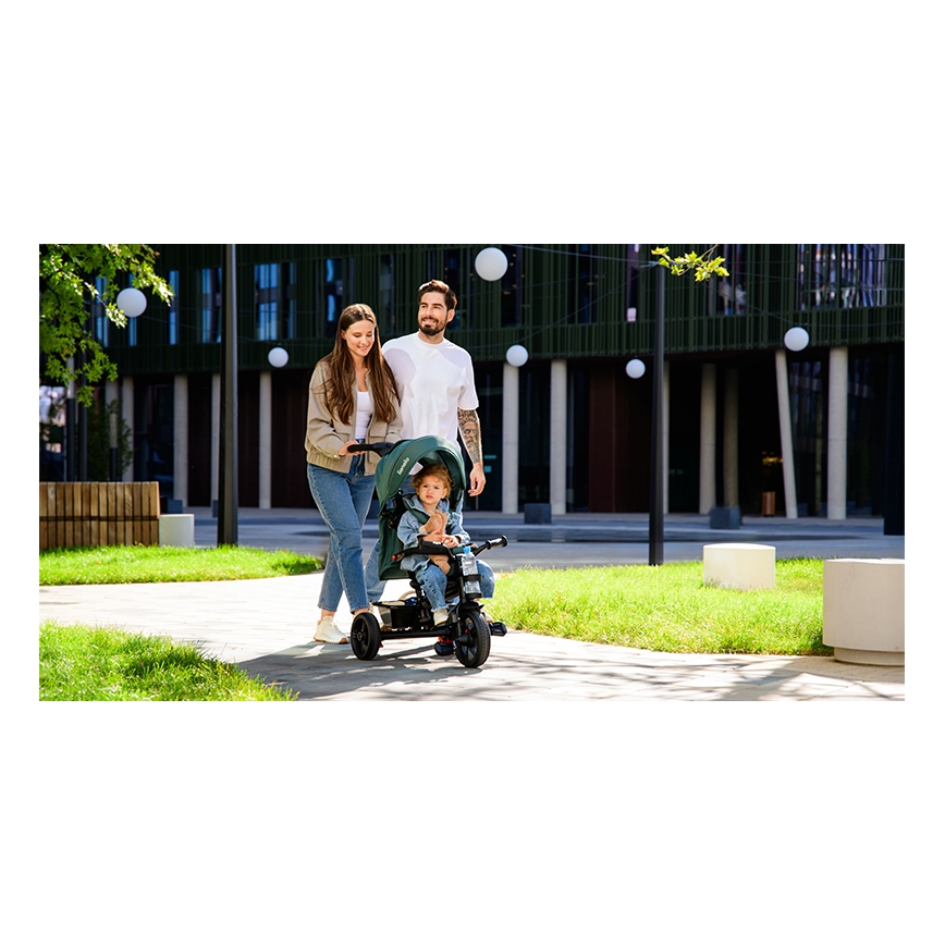 Lionelo - Tricycle pour enfants HAARI vert/noir