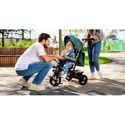 Lionelo - Tricycle pour enfants HAARI vert/noir