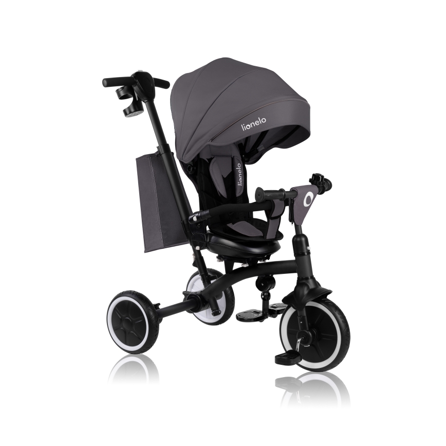 Lionelo - Tricycle TRIS PLUS pour enfants, Gris pierre