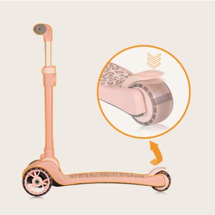 Lionelo - Trottinette 2-en-1 pour enfant FRANKY rose
