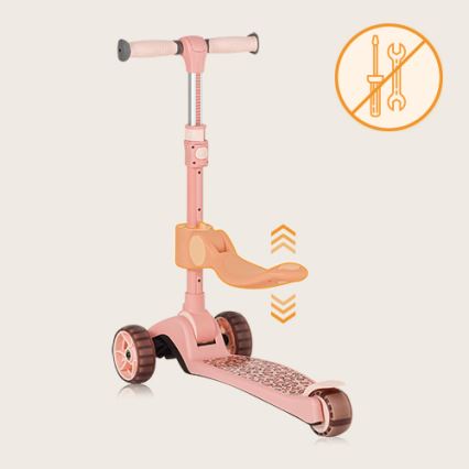 Lionelo - Trottinette 2-en-1 pour enfant FRANKY rose