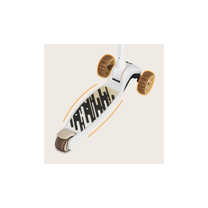 Lionelo - Trottinette 2 en 1 pour enfants FRANKY blanc/beige