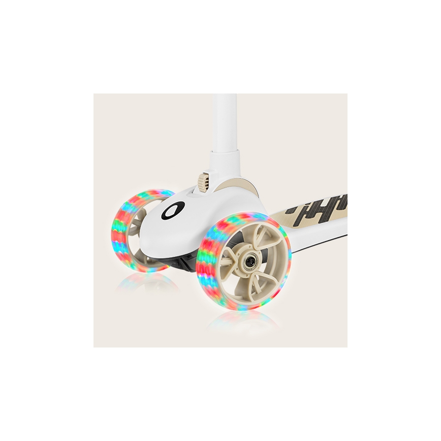Lionelo - Trottinette 2 en 1 pour enfants FRANKY blanc/beige