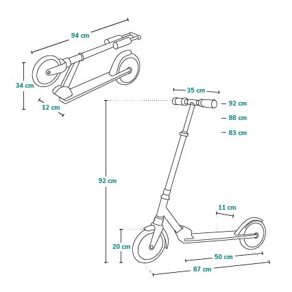 Lionelo - Trottinette enfant LUCA noire