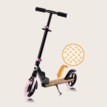 Lionelo - Trottinette LUCA pour enfant noire/rose