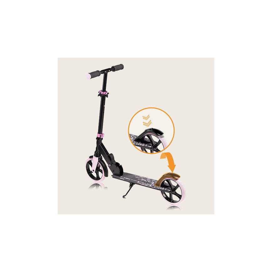 Lionelo - Trottinette LUCA pour enfant noire/rose