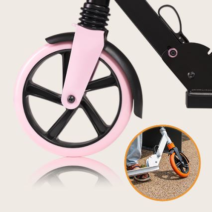 Lionelo - Trottinette LUCA pour enfant noire/rose