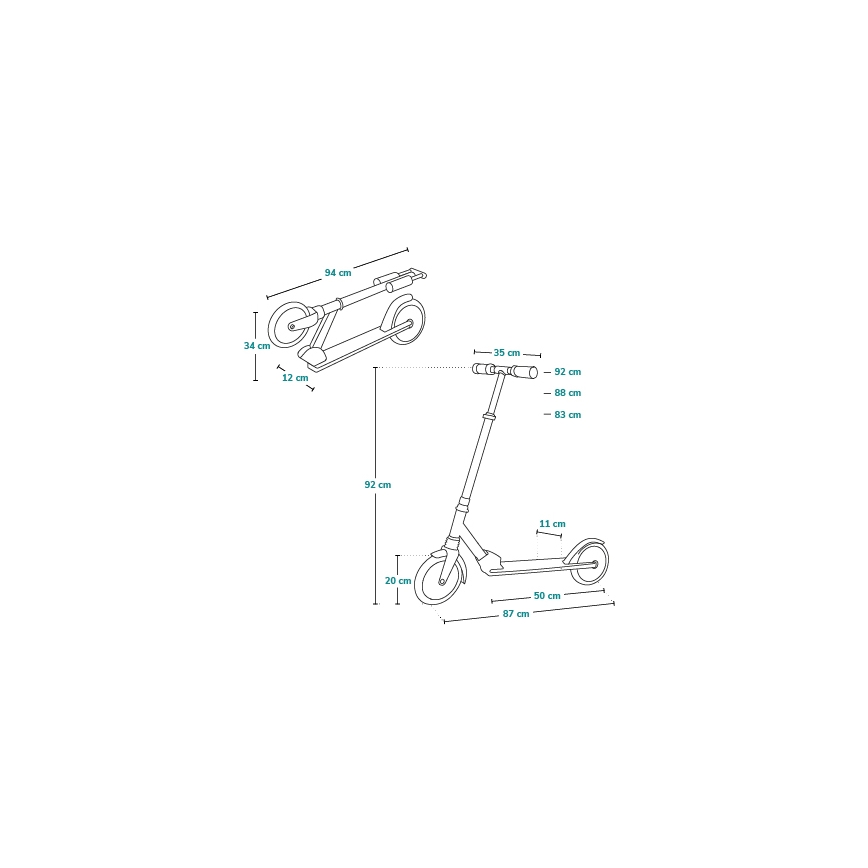 Lionelo - Trottinette LUCA pour enfant noire/rose