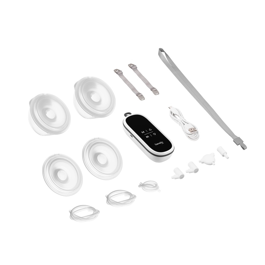 Lionelo - TWEE FREE Tiralatte elettrico ricaricabile doppio, 5V, 1500 mAh, 150 ml