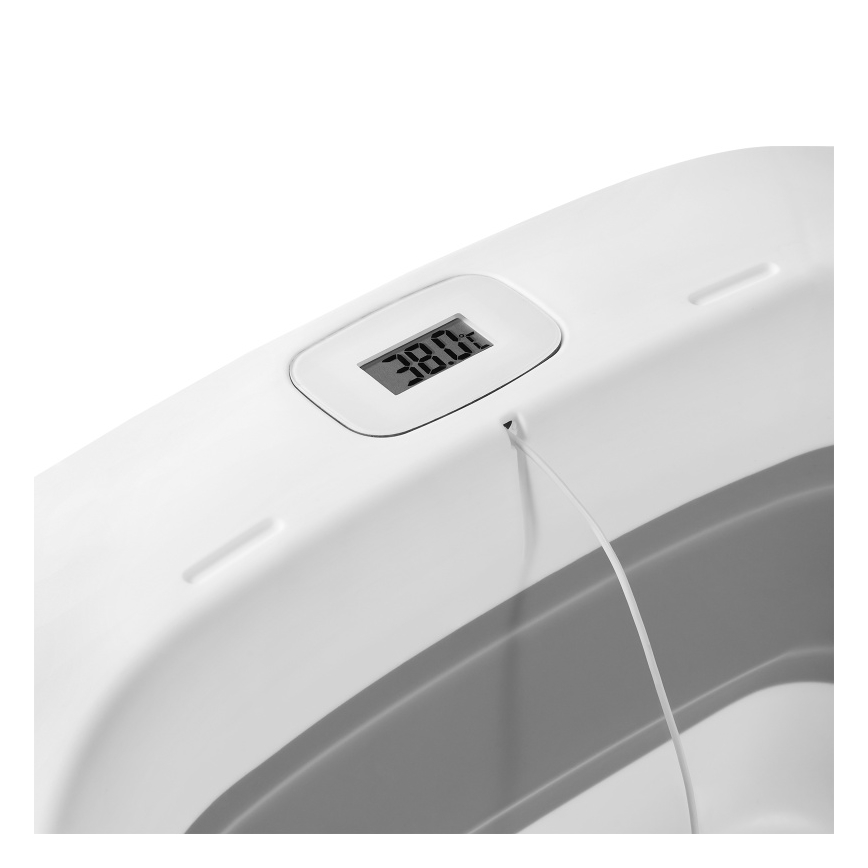 Lionelo - Vaschetta pieghevole per bambini con termometro BABY BUBBLE, 2x LR44, Grigio Colomba