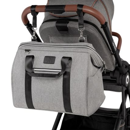 Lionelo - Wickeltasche für den Kinderwagen IDA Grey Concrete
