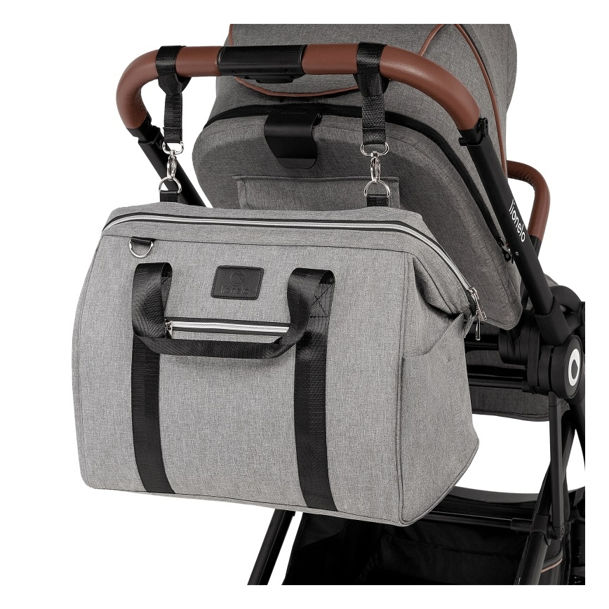 Lionelo - Wickeltasche für den Kinderwagen IDA Grey Concrete