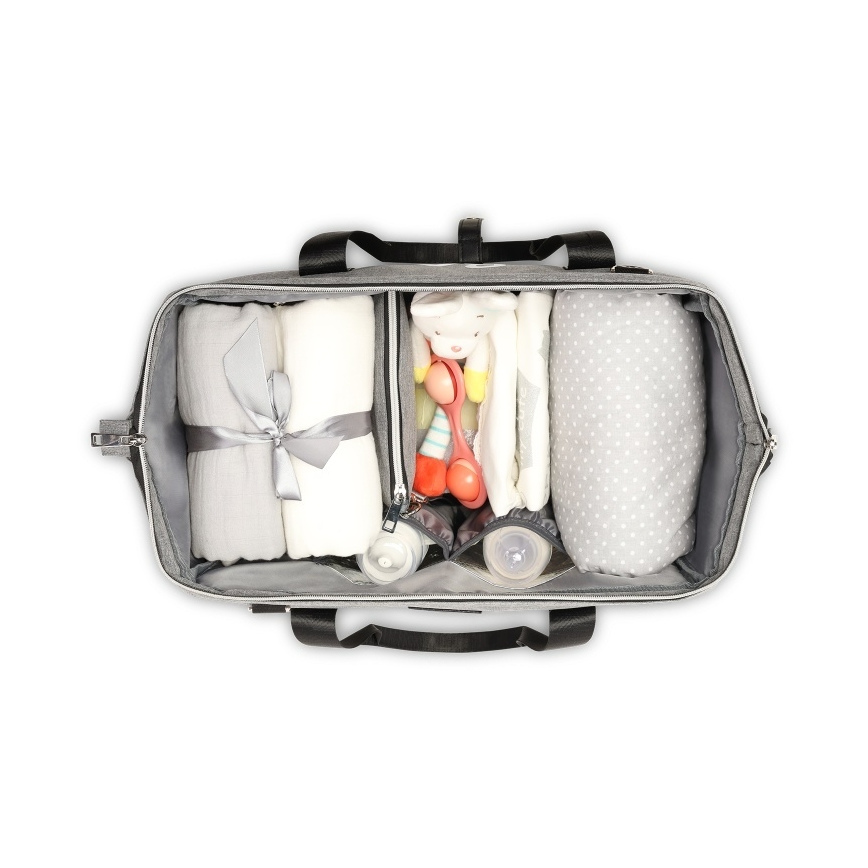 Lionelo - Wickeltasche für Kinderwagen IDA Grey Concrete