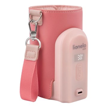 Lionelo - Wiederaufladbarer Flaschenwärmer THERMUP GO EVO 18W/5V rosa