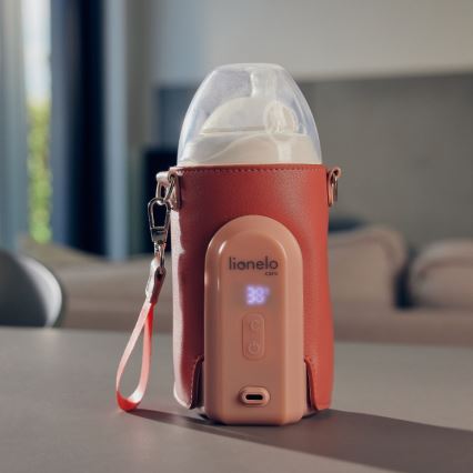 Lionelo - Wiederaufladbarer Flaschenwärmer THERMUP GO EVO 18W/5V rosa
