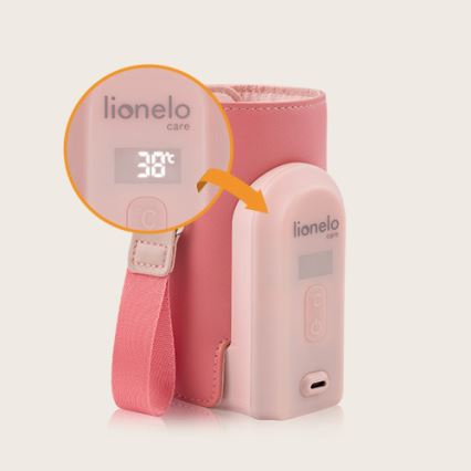 Lionelo - Wiederaufladbarer Flaschenwärmer THERMUP GO EVO 18W/5V rosa
