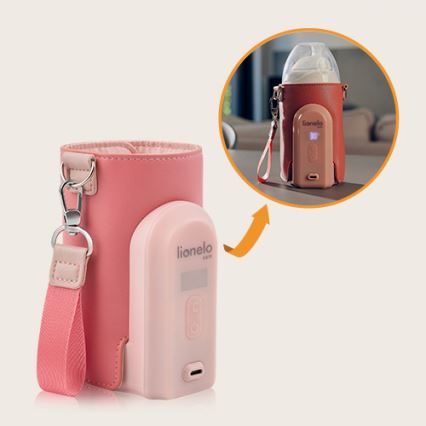 Lionelo - Wiederaufladbarer Flaschenwärmer THERMUP GO EVO 18W/5V rosa