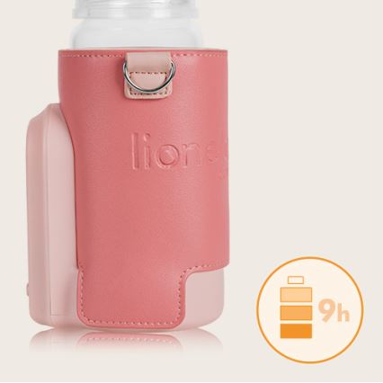Lionelo - Wiederaufladbarer Flaschenwärmer THERMUP GO EVO 18W/5V rosa