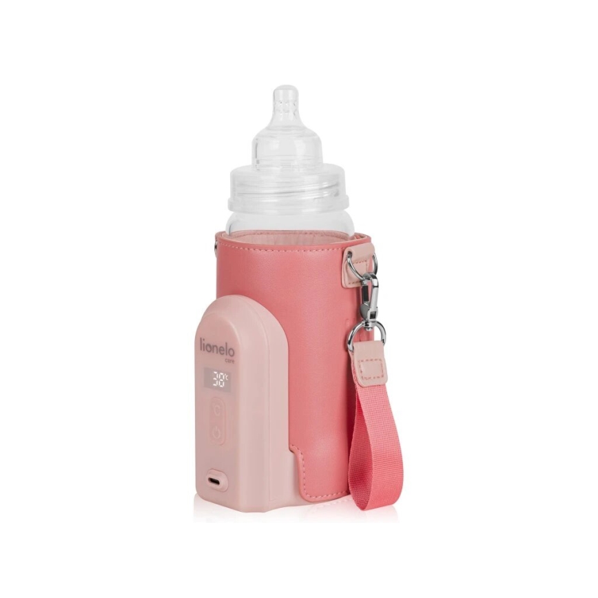Lionelo - Wiederaufladbarer Flaschenwärmer THERMUP GO EVO 18W/5V rosa